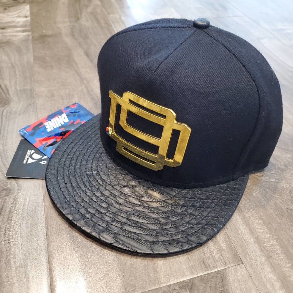 D9 DNine Reserve Gold Emblem Snakeskin Strapback Hat